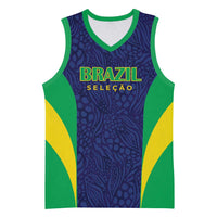 Custom Brazil Football Basketball Jersey Canary Squad Go Champions - Wonder Print Shop