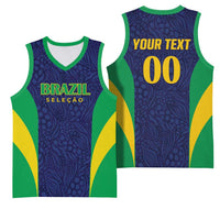 Custom Brazil Football Basketball Jersey Canary Squad Go Champions - Wonder Print Shop