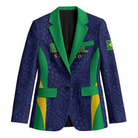 Custom Brazil Football Blazer Canary Squad Go Champions - Wonder Print Shop