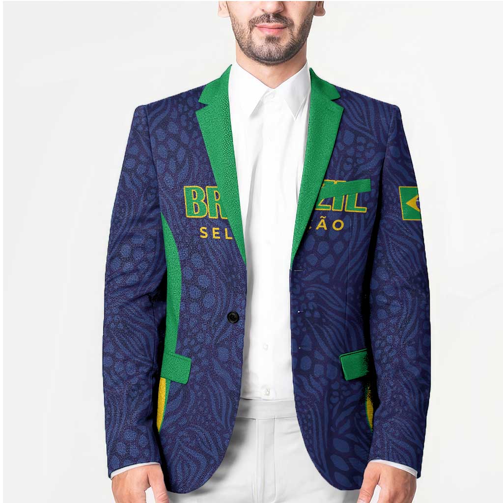 Custom Brazil Football Blazer Canary Squad Go Champions - Wonder Print Shop