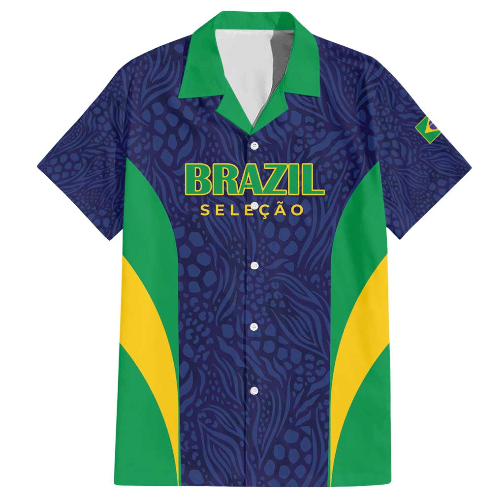 Custom Brazil Football Hawaiian Shirt Canary Squad Go Champions - Wonder Print Shop
