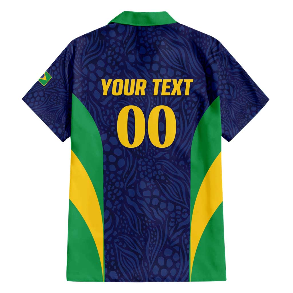 Custom Brazil Football Hawaiian Shirt Canary Squad Go Champions - Wonder Print Shop
