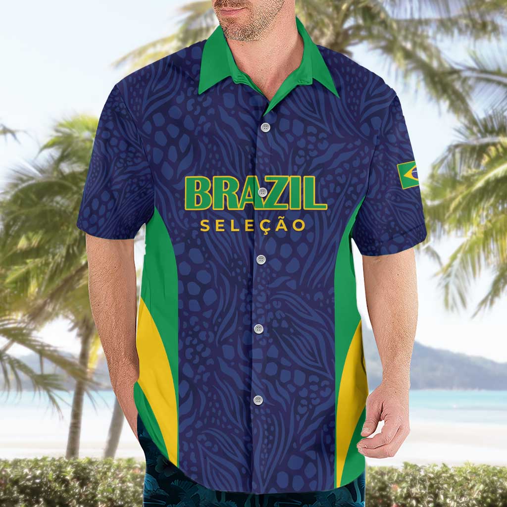 Custom Brazil Football Hawaiian Shirt Canary Squad Go Champions - Wonder Print Shop
