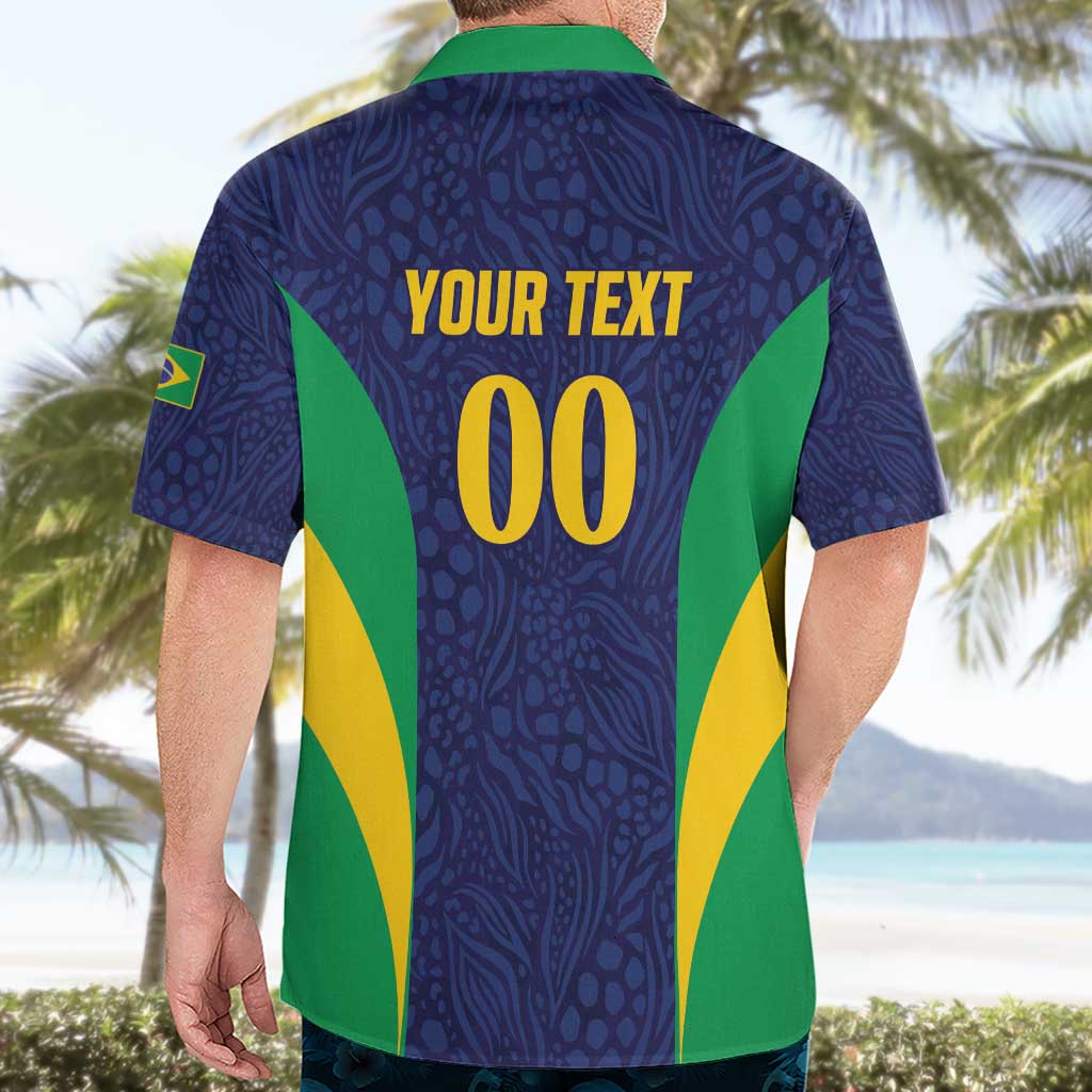 Custom Brazil Football Hawaiian Shirt Canary Squad Go Champions - Wonder Print Shop