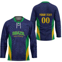 Custom Brazil Football Hockey Jersey Canary Squad Go Champions - Wonder Print Shop