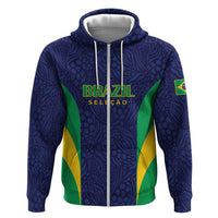 Custom Brazil Football Hoodie Canary Squad Go Champions - Wonder Print Shop