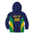 Custom Brazil Football Kid Hoodie Canary Squad Go Champions - Wonder Print Shop