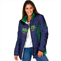 Custom Brazil Football Padded Jacket Canary Squad Go Champions - Wonder Print Shop