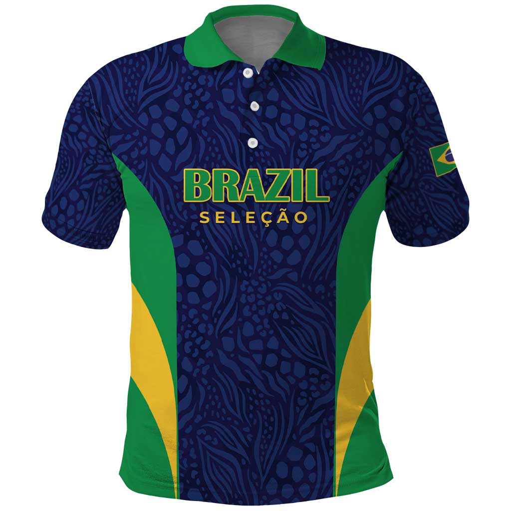 Custom Brazil Football Polo Shirt Canary Squad Go Champions - Wonder Print Shop