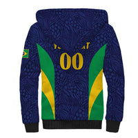 Custom Brazil Football Sherpa Hoodie Canary Squad Go Champions - Wonder Print Shop