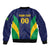 Custom Brazil Football Sleeve Zip Bomber Jacket Canary Squad Go Champions - Wonder Print Shop