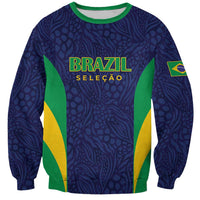 Custom Brazil Football Sweatshirt Canary Squad Go Champions - Wonder Print Shop