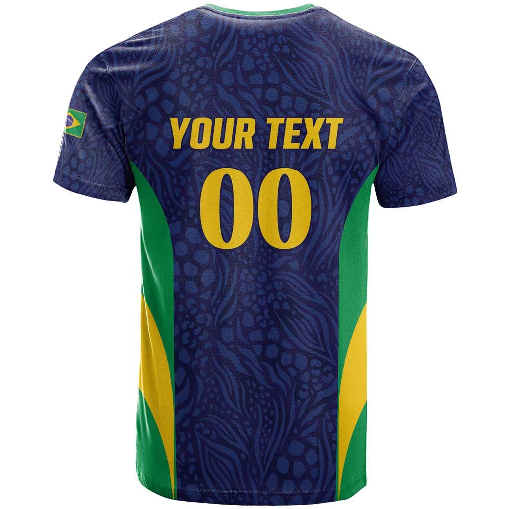 Custom Brazil Football T Shirt Canary Squad Go Champions - Wonder Print Shop