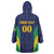 Custom Brazil Football Wearable Blanket Hoodie Canary Squad Go Champions - Wonder Print Shop