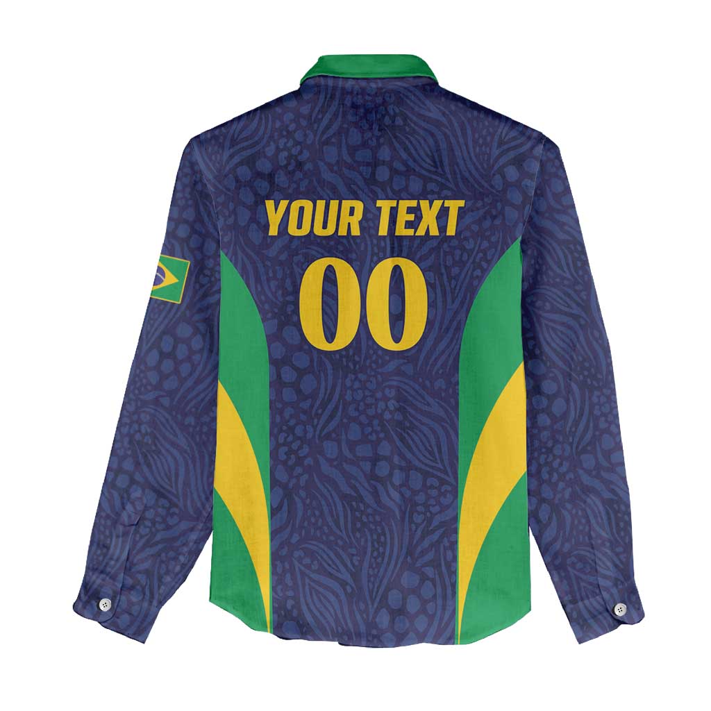 Custom Brazil Football Women Casual Shirt Canary Squad Go Champions - Wonder Print Shop