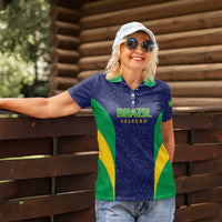 Custom Brazil Football Women Polo Shirt Canary Squad Go Champions - Wonder Print Shop
