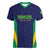 Custom Brazil Football Women V-Neck T-Shirt Canary Squad Go Champions - Wonder Print Shop