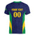 Custom Brazil Football Women V-Neck T-Shirt Canary Squad Go Champions - Wonder Print Shop