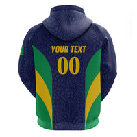 Custom Brazil Football Zip Hoodie Canary Squad Go Champions - Wonder Print Shop