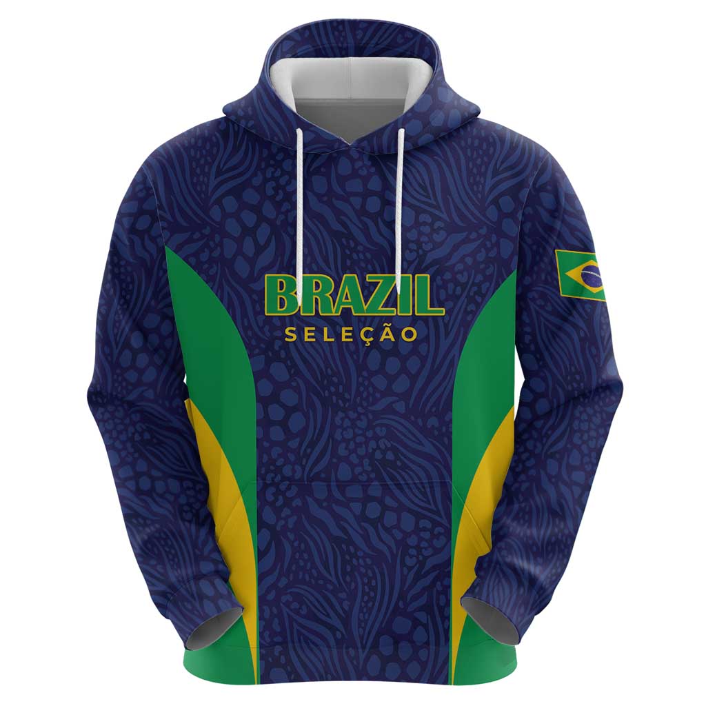 Custom Brazil Football Zip Hoodie Canary Squad Go Champions - Wonder Print Shop
