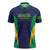 Custom Brazil Football Zipper Polo Shirt Canary Squad Go Champions - Wonder Print Shop