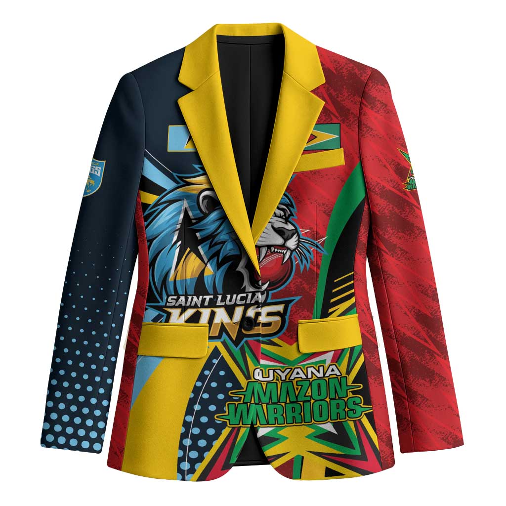 Custom Cricket Match 2025 Blazer Amazon Warriors Guyana Vs Kings St Lucia - Wonder Print Shop