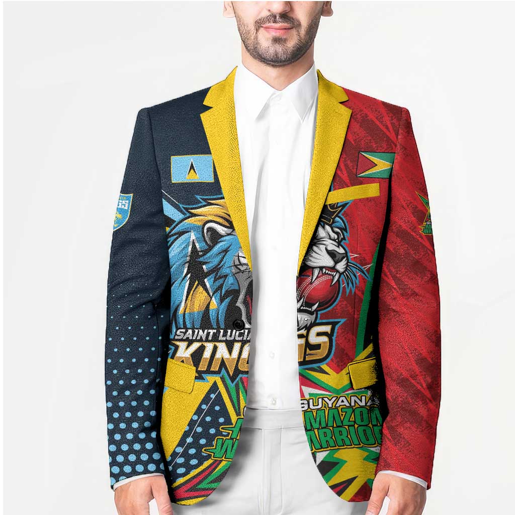 Custom Cricket Match 2025 Blazer Amazon Warriors Guyana Vs Kings St Lucia - Wonder Print Shop