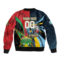 Custom Cricket Match 2025 Bomber Jacket Amazon Warriors Guyana Vs Kings St Lucia - Wonder Print Shop
