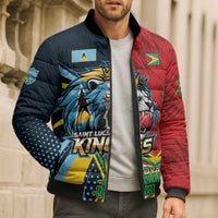 Custom Cricket Match 2025 Bomber Puffer Jacket Amazon Warriors Guyana Vs Kings St Lucia - Wonder Print Shop