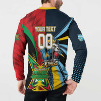 Custom Cricket Match 2025 Button Sweatshirt Amazon Warriors Guyana Vs Kings St Lucia - Wonder Print Shop