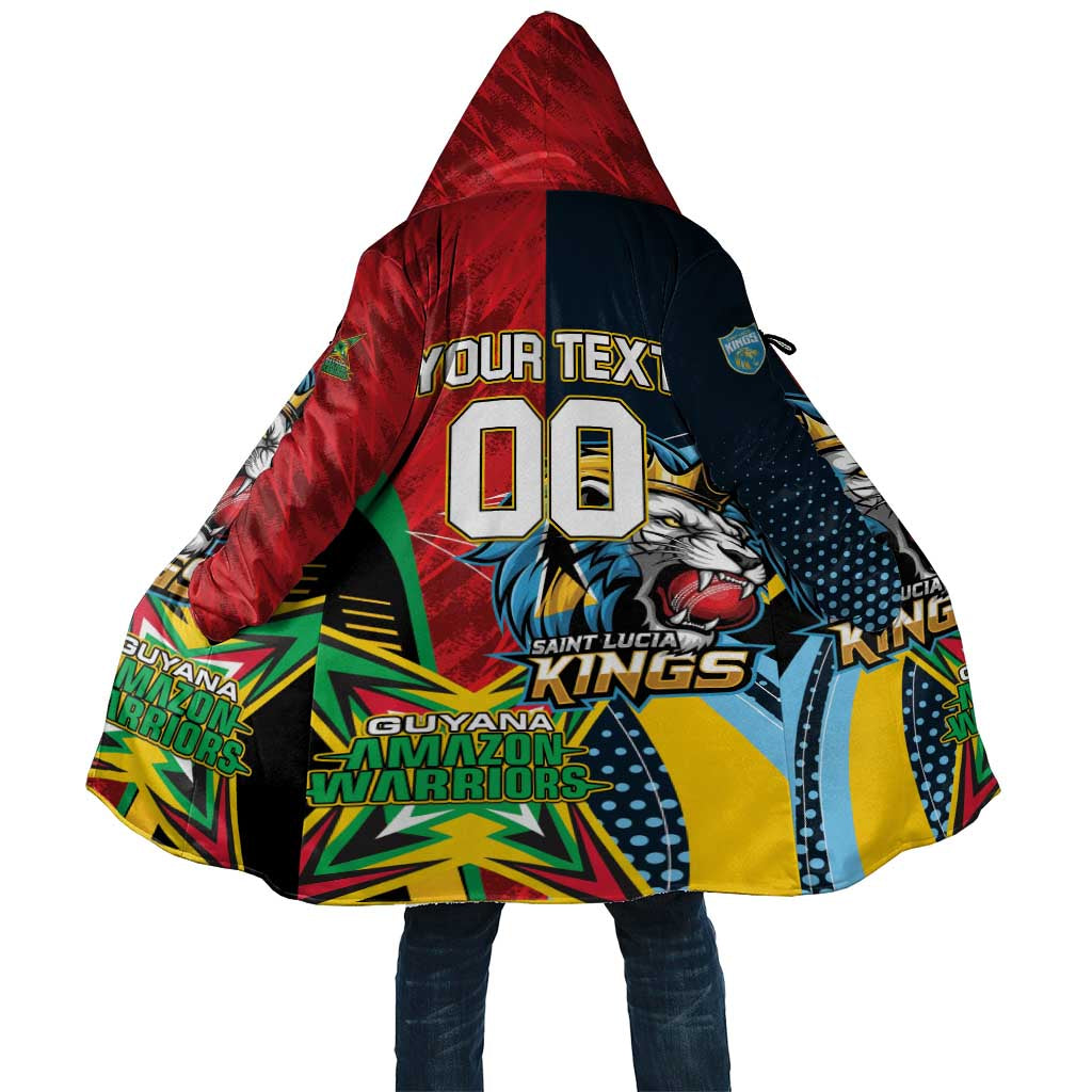 Custom Cricket Match 2025 Cloak Amazon Warriors Guyana Vs Kings St Lucia - Wonder Print Shop