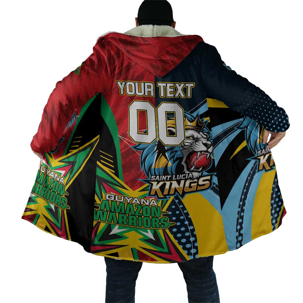 Custom Cricket Match 2025 Cloak Amazon Warriors Guyana Vs Kings St Lucia - Wonder Print Shop