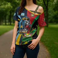 Custom Cricket Match 2025 Cross Shoulder Shirt Amazon Warriors Guyana Vs Kings St Lucia - Wonder Print Shop