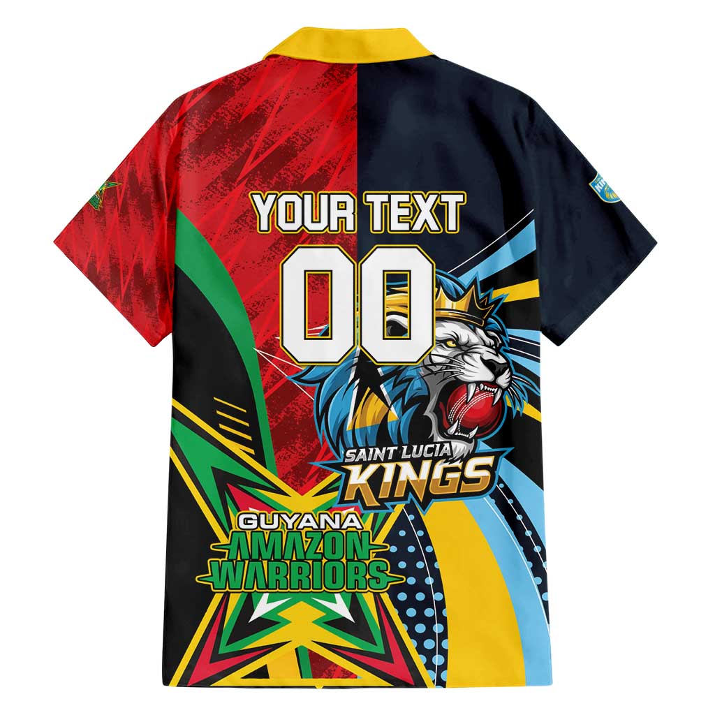Custom Cricket Match 2025 Hawaiian Shirt Amazon Warriors Guyana Vs Kings St Lucia - Wonder Print Shop