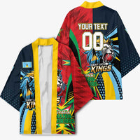 Custom Cricket Match 2025 Kimono Amazon Warriors Guyana Vs Kings St Lucia - Wonder Print Shop