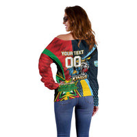 Custom Cricket Match 2025 Off Shoulder Sweater Amazon Warriors Guyana Vs Kings St Lucia - Wonder Print Shop