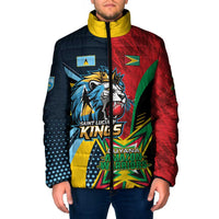 Custom Cricket Match 2025 Padded Jacket Amazon Warriors Guyana Vs Kings St Lucia - Wonder Print Shop