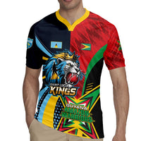 Custom Cricket Match 2025 Rugby Jersey Amazon Warriors Guyana Vs Kings St Lucia - Wonder Print Shop