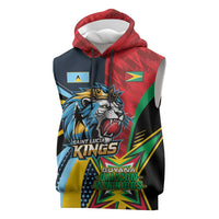 Custom Cricket Match 2025 Sleeveless Hoodie Amazon Warriors Guyana Vs Kings St Lucia - Wonder Print Shop