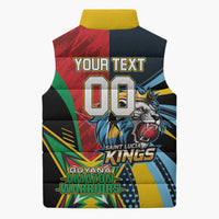 Custom Cricket Match 2025 Sleeveless Puffer Jacket Amazon Warriors Guyana Vs Kings St Lucia - Wonder Print Shop