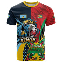 Custom Cricket Match 2025 T Shirt Amazon Warriors Guyana Vs Kings St Lucia - Wonder Print Shop