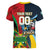 Custom Cricket Match 2025 Women V-Neck T-Shirt Amazon Warriors Guyana Vs Kings St Lucia - Wonder Print Shop
