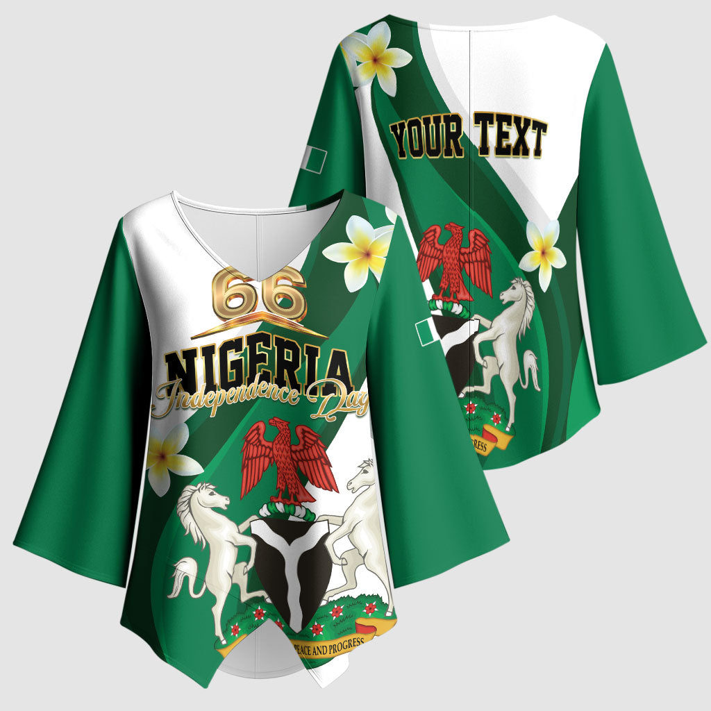 Personalised Nigeria Independence Day Kimono Sleeve Blouse Proud Nigerian