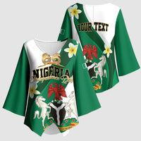 Personalised Nigeria Independence Day Kimono Sleeve Blouse Proud Nigerian