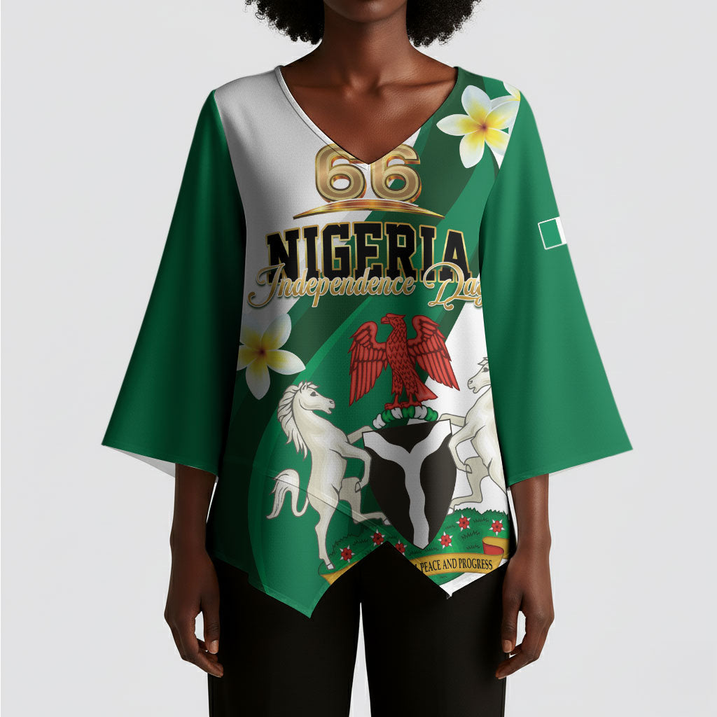 Personalised Nigeria Independence Day Kimono Sleeve Blouse Proud Nigerian