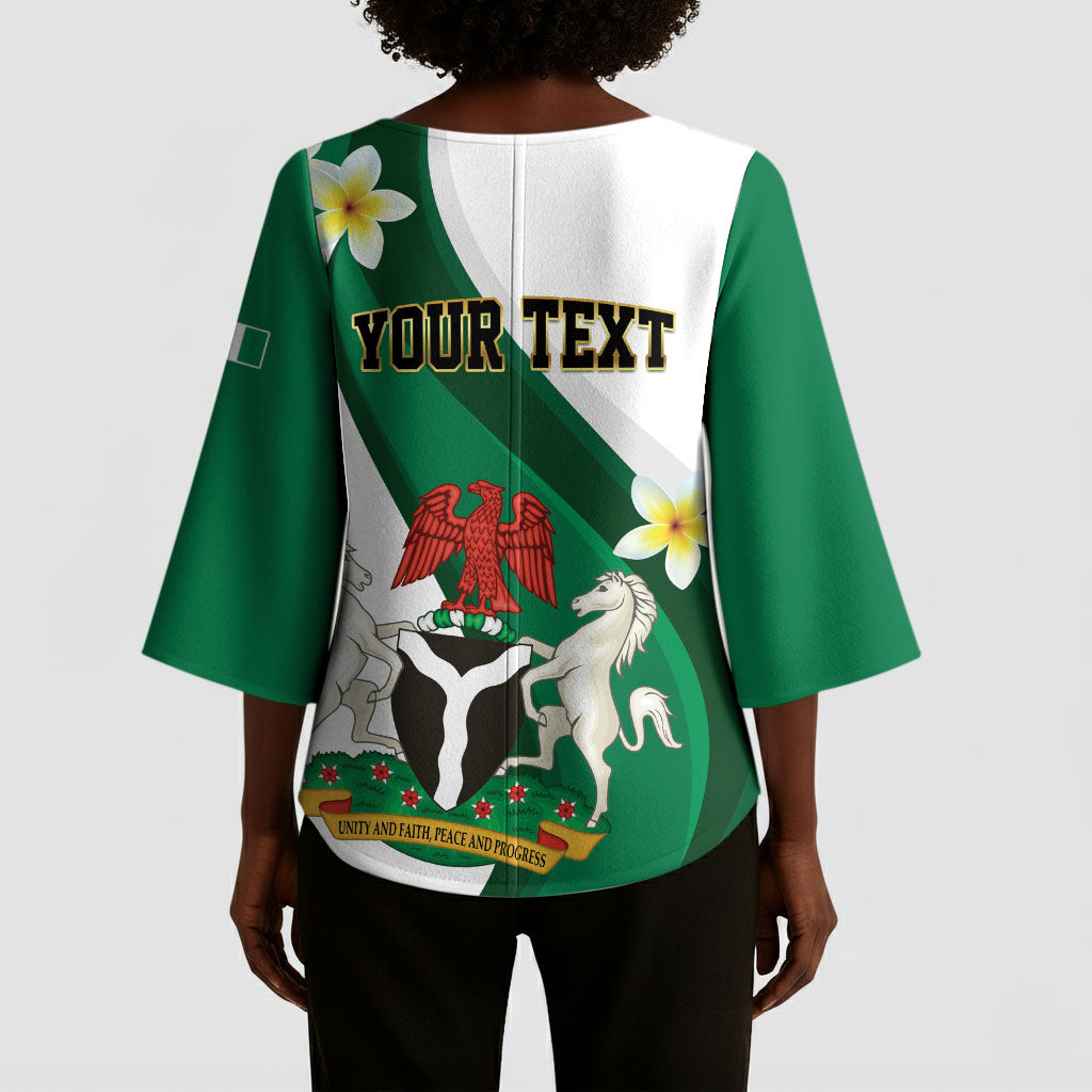 Personalised Nigeria Independence Day Kimono Sleeve Blouse Proud Nigerian