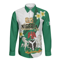 Personalised Nigeria Independence Day Long Sleeve Button Shirt Proud Nigerian