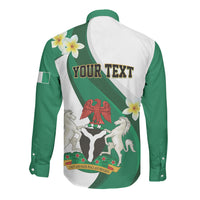 Personalised Nigeria Independence Day Long Sleeve Button Shirt Proud Nigerian