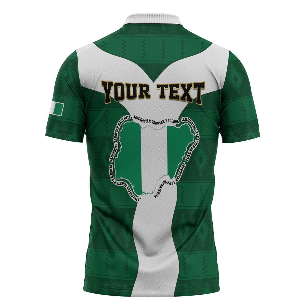 Personalised Nigeria Zipper Polo Shirt Naija In My Heart