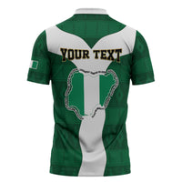 Personalised Nigeria Zipper Polo Shirt Naija In My Heart